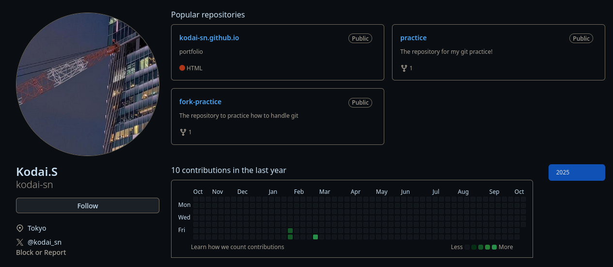 the github acount