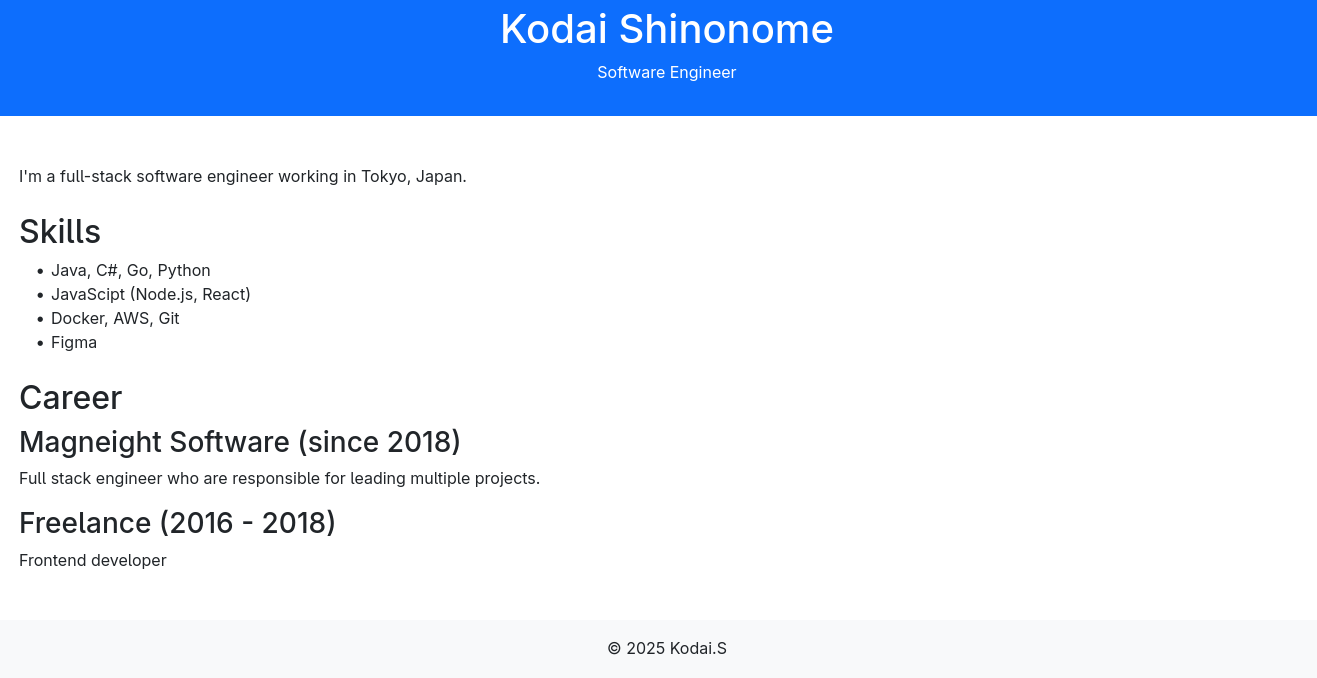 the personal website